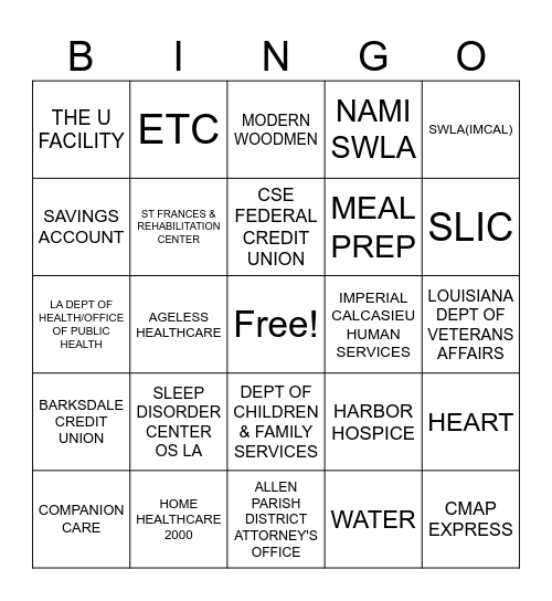 MISSION POSSIBLE Bingo Card