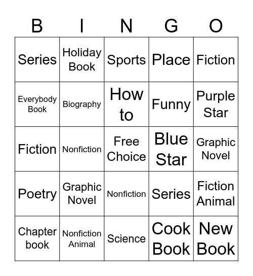 Library Bingo Card