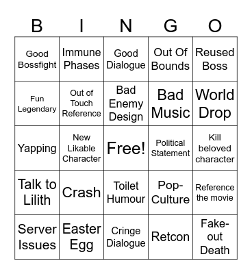 Borderlands 4 BINGO Card