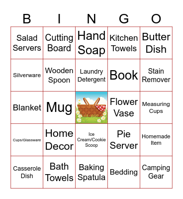 BRIDAL SHOWER GIFT Bingo Card
