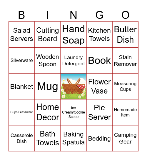 BRIDAL SHOWER GIFT Bingo Card