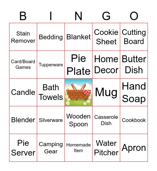 BRIDAL SHOWER GIFT Bingo Card