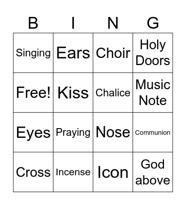 My Whole Body Worships Bingo Card