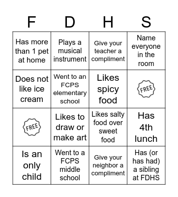 Advisory Bingo Card