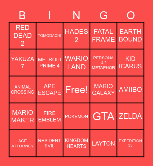 DIRECT 9/2025 Bingo Card