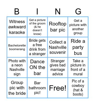 Anne’s Bachelor-ranza Bingo Card