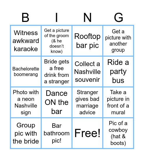 Anne’s Bachelor-ranza Bingo Card