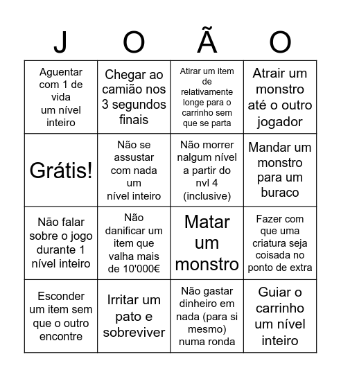 R.E.P.O. com Mods Bingo Card