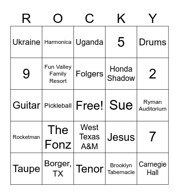 30 Years of Faithfulness Bingo Card