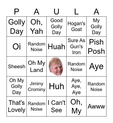 Paula Bingo! Bingo Card