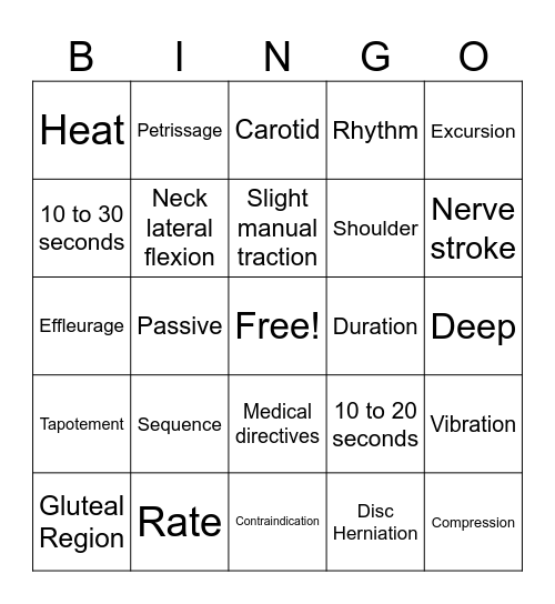 Chapter 8 Bingo Card