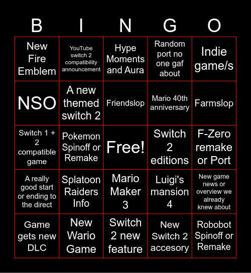 9/12 Direct Bingo Card Bingo Card