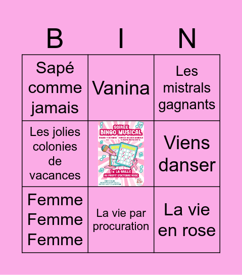 Musique ! Bingo Card