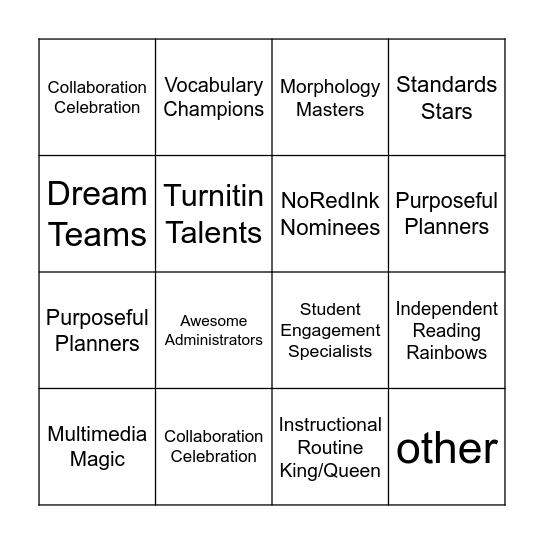 Bright Spots Bingo! Bingo Card