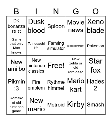 Direct bingo sep Bingo Card