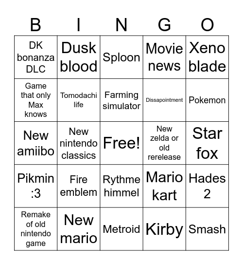 Direct bingo sep Bingo Card