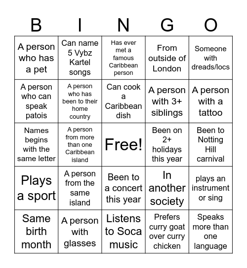 TCU ICEBREAKER Bingo Card
