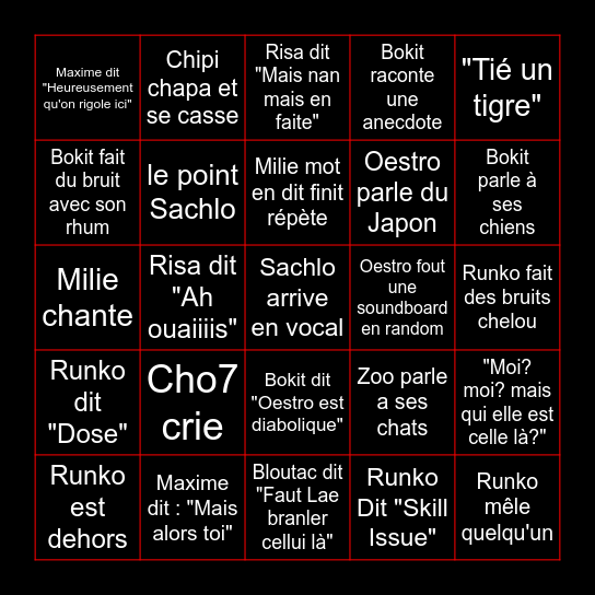 BINGO VOCAL Bingo Card