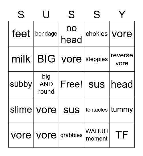 The Owl House WP sus BINGO Card