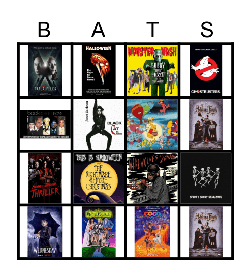 Halloween Audio/Visual Bingo Card