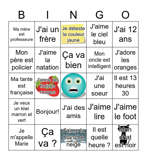 Pêle-Mêle : Présentation Bingo Card