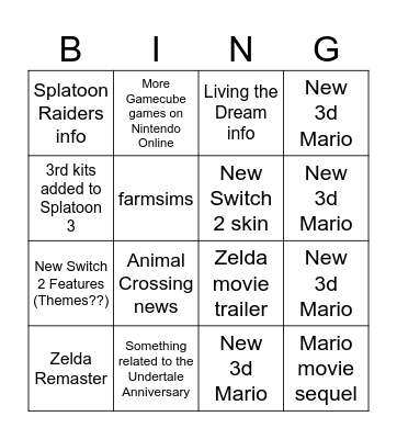 9/12 DIRECT BINGO Card