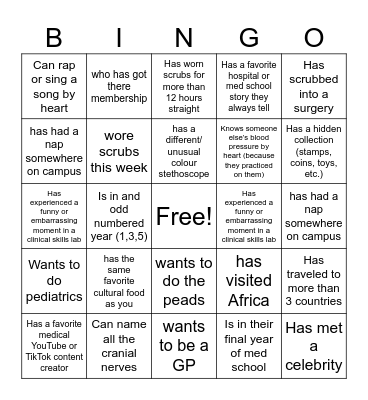 ACMS PEOPLE BINGO Card