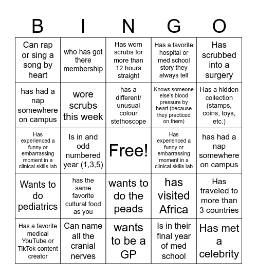 ACMS PEOPLE BINGO Card