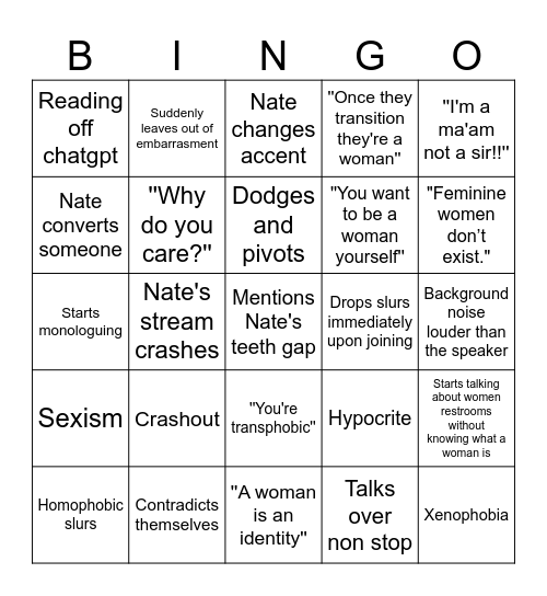 Edna's Bingo Card