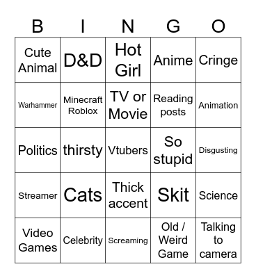 TikTok Bingo 2024 Bingo Card