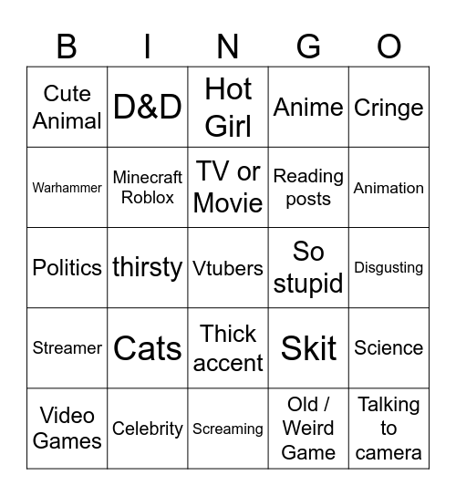 TikTok Bingo 2024 Bingo Card