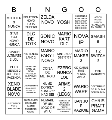 NITNEDO DIRECTO Bingo Card