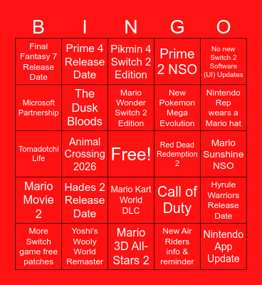 Direct Bingo Card