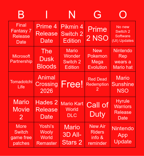 Direct Bingo Card