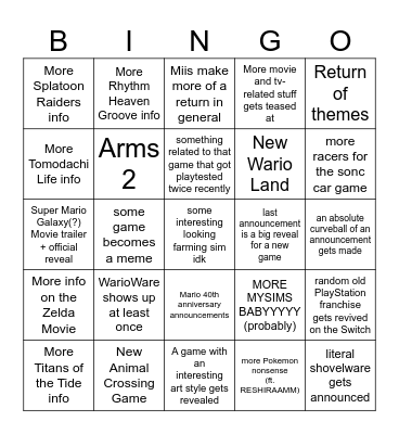 September 2025 Direct Bingo Card