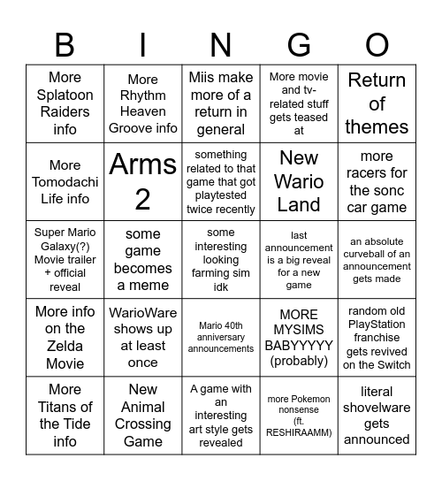 September 2025 Direct Bingo Card