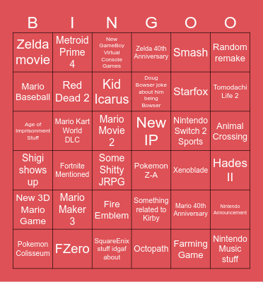 Leo Bingo Card