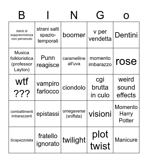 REVAMP Bingo Card
