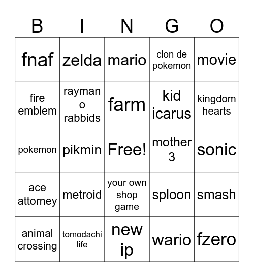 direct sep 12 Bingo Card