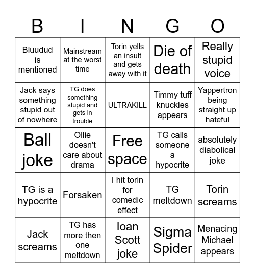 Unit Bingo Card
