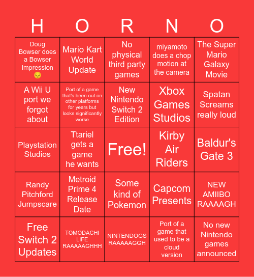 DO NINTENDO YOU SEG DONT? Bingo Card