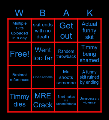 OCMCTVGAMING SHORTS Bingo Card