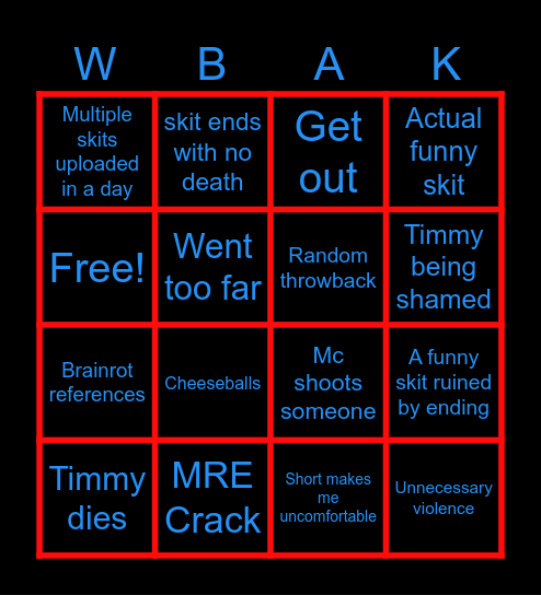 OCMCTVGAMING SHORTS Bingo Card