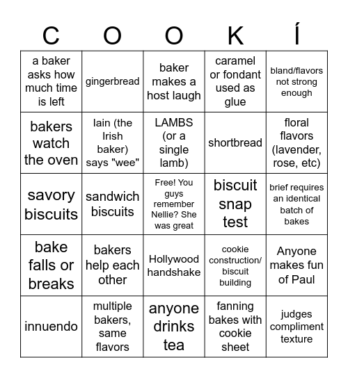 Biscuit Week 2025 Bingo Card