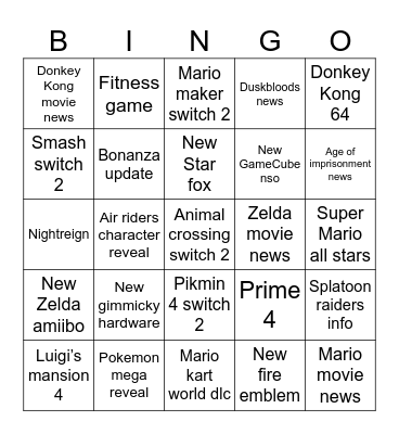 Direct 9/12 Bingo Card