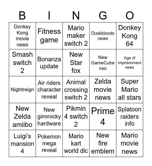 Direct 9/12 Bingo Card