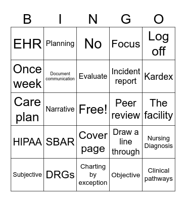 Chap 3 pn 108 Bingo Card