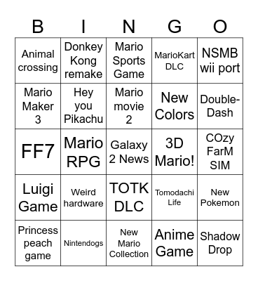 Direct Bingo Card