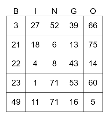 Brand Collective Bingo Card