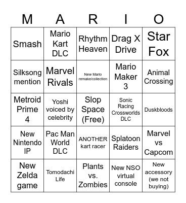 9/12 Direct Bing Bingo Card